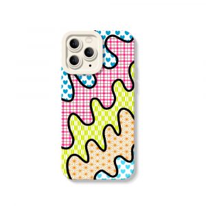 Patchwork Silicone Case for Apple iPhone Series