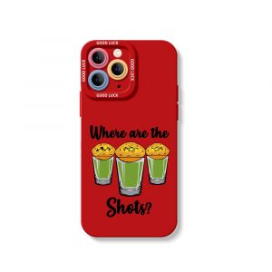 Party Vibes Shot Glass Red Silicone Case for Apple iPhone Series
