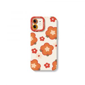Retro Petal Pop Silicone Case for Apple iPhone Series