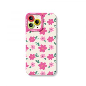 Chic Floral Bliss Silicone Case for Apple iPhone Series
