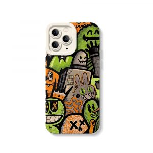 Vibrant Cartoon Art Silicone Case for Apple iPhone Series