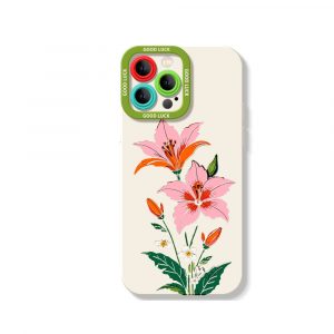 Floral Elegance Silicone Case for Apple iPhone Series