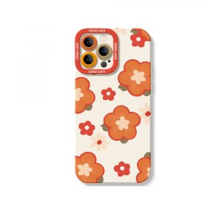Retro Petal Pop Silicone Case for Apple iPhone Series
