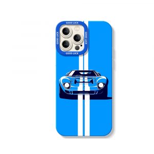 Racing Stripe Car Silicone Case for Apple iPhone Series
