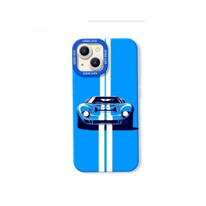 Racing Stripe Car Silicone Case for Apple iPhone Series