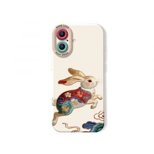 Vibrant Rabbit Art Silicone Case for Apple iPhone Series