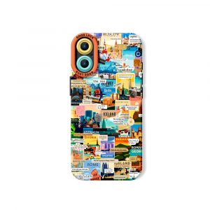 World Travel Collage Silicone Case for Apple iPhone Series