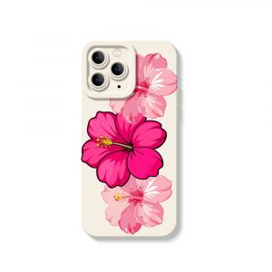 Tropical Floral Bliss Silicone Case for Apple iPhone Series
