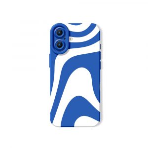 Monochrome Wave Pattern Silicone Case for Apple iPhone Series