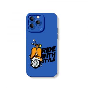 Retro Scooter Adventure Silicone Case for Apple iPhone Series