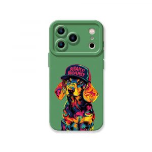 Colorful Dachshund Pop Art Silicone Case for Apple iPhone Series