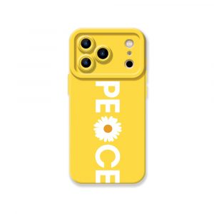 Peaceful Daisy Charm Silicone Case for Apple iPhone Series