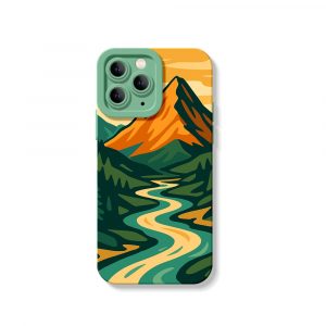 Golden Mountain Vista Silicone Case for Apple iPhone Series