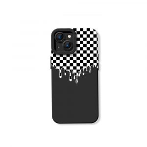 Dripping Checkered Wonderland Silicone Case for Apple iPhone Series