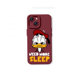 Sleepy Duck Cartoon Vibe Silicone Case for Apple iPhone Series