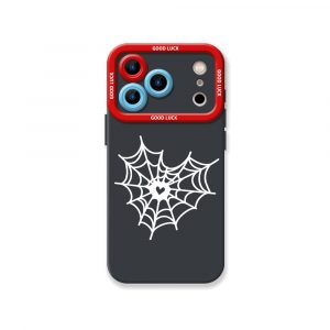 Webbed Heart Design Silicone Case for Apple iPhone Series