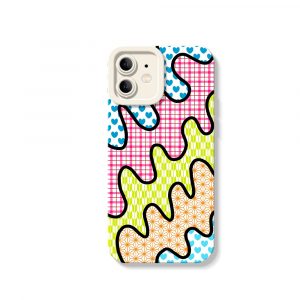 Patchwork Silicone Case for Apple iPhone Series