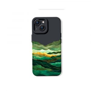 Emerald Waves Artistry Silicone Case for Apple iPhone Series