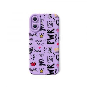 Girl Power Doodle Delight Silicone Case for Apple iPhone Series