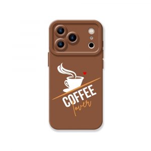 Coffee Lover Brew Brown Silicone Case for Apple iPhone Series