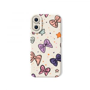 Colorful Bow and Star Delight Silicone Case for Apple iPhone Series