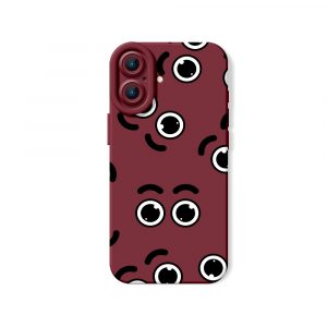 Playful Eye Pattern Silicone Case for Apple iPhone Series