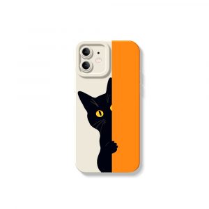 Black Cat Charm Silicone Case for Apple iPhone Series