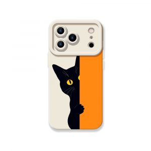 Black Cat Charm Silicone Case for Apple iPhone Series