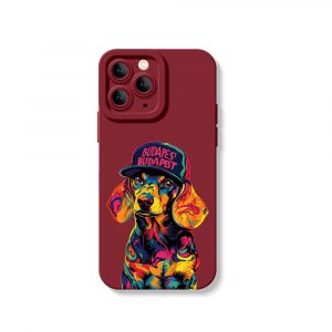 Colorful Dachshund Pop Art Silicone Case for Apple iPhone Series