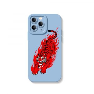 Fiery Tiger Blaze Silicone Case for Apple iPhone Series