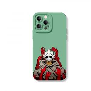 Edgy Skull and Hands Red Silicone Case for Apple iPhone Series