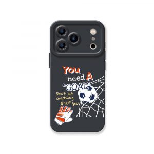 Soccer Goal Motivation Silicone Case for Apple iPhone Series