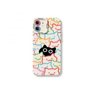 Colorful Cat Silicone Case for Apple iPhone Series