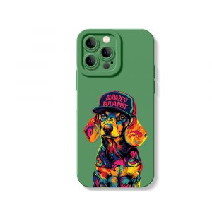 Colorful Dachshund Pop Art Silicone Case for Apple iPhone Series