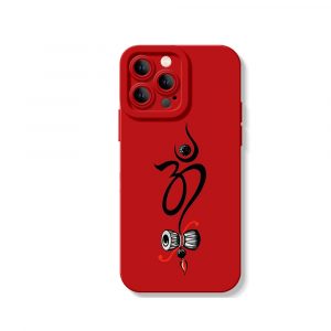 Sacred Symbol and Damru Art Silicone Case for Apple iPhone Series