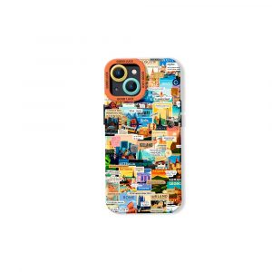 World Travel Collage Silicone Case for Apple iPhone Series
