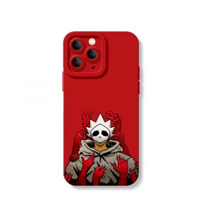 Edgy Skull and Hands Red Silicone Case for Apple iPhone Series