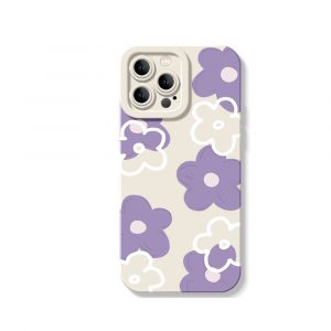 Lavender Pattern Silicone Case for Apple iPhone Series