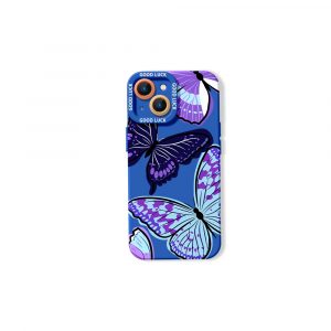 Vibrant Butterfly Delight Silicone Case for Apple iPhone Series