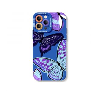 Vibrant Butterfly Delight Silicone Case for Apple iPhone Series