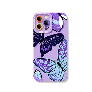 Vibrant Butterfly Delight Silicone Case for Apple iPhone Series