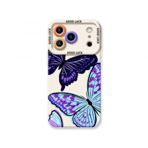 Vibrant Butterfly Delight Silicone Case for Apple iPhone Series