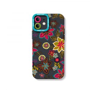 Vibrant Floral Charm Silicone Case for Apple iPhone Series