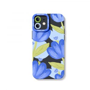 Blue Tulip Bliss Silicone Case for Apple iPhone Series