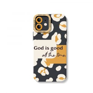 God is Good Leopard Pattern Silicone Case for Apple iPhone Series