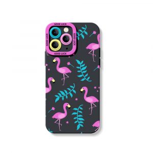 Flamingo Paradise Tropical Charm Silicone Case for Apple iPhone Series