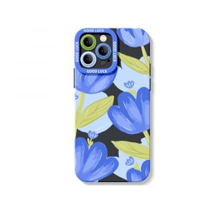 Blue Tulip Bliss Silicone Case for Apple iPhone Series
