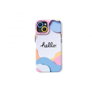 Pastel Waves & Hello Charm Silicone Case for Apple iPhone Series