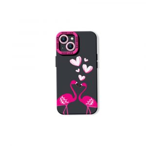 Flirty Flamingo Love Silicone Case for Apple iPhone Series