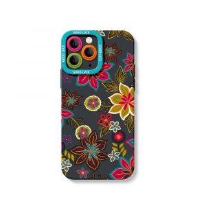 Vibrant Floral Charm Silicone Case for Apple iPhone Series